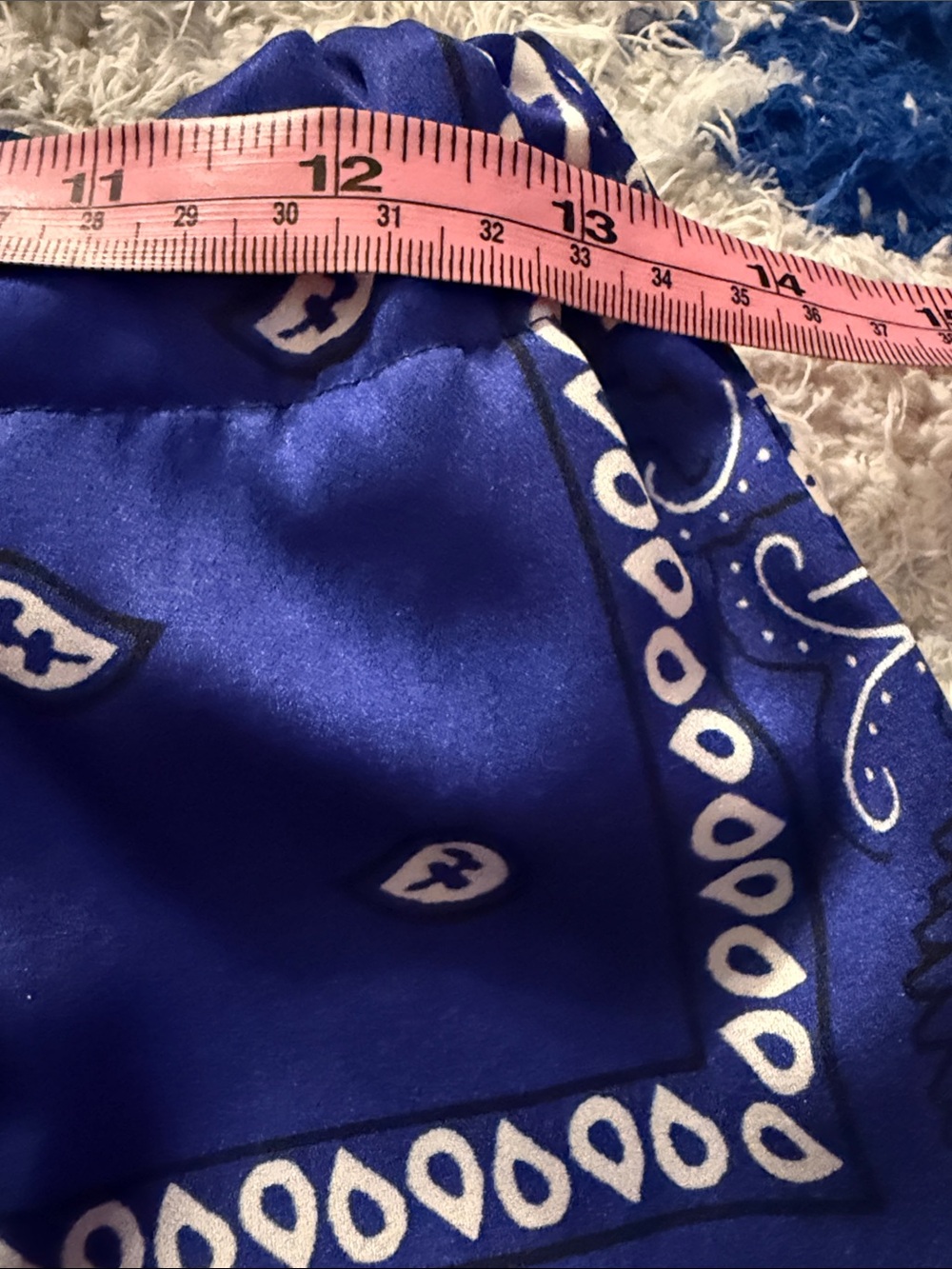 💙 BY June 22 Relaxed Bandana Print  Pants - Blue - Picture 5 of 7